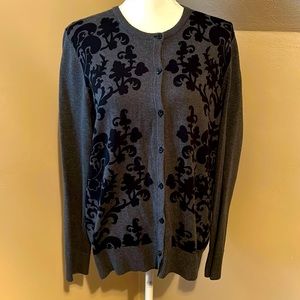 Like new Croft & Barrow button from grey and black cardigan sweater XL